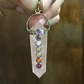 Related 7 Chakra Rose Quartz Double Terminated Pendant