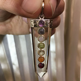 Related 7 Chakra Smoky Quartz Flat Pendant