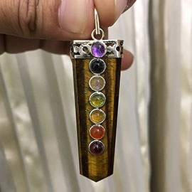 Related 7 Chakra Tiger Eye Flat Pendant