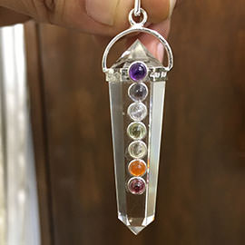 Related 7 Chakra Quartz Crystal Double Terminated Pendant