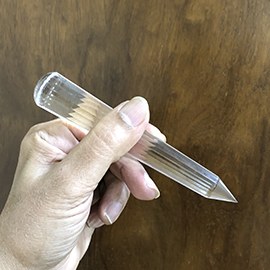Related 5.5 Inches 18 facets Quartz crystal wand
