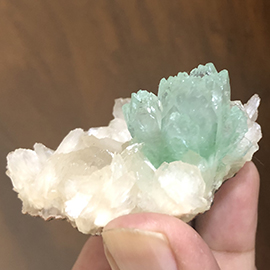 Related Stunning Green apophyllite on stilbite