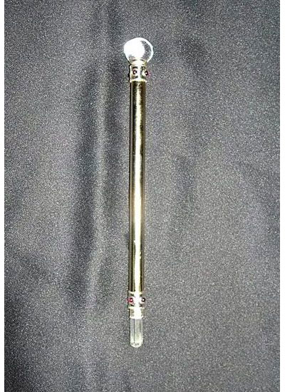 Brass Healing Wand With Crystal Image