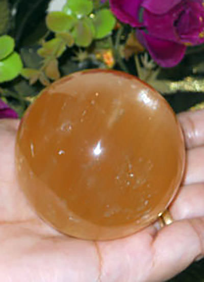 Honey Calcite Sphere Image
