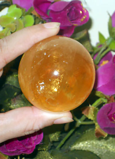 Honey Calcite ball Image