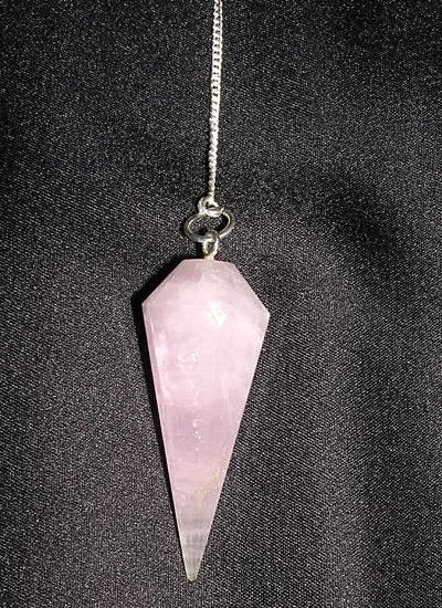 Rose Quartz faceted  Pendulums Image