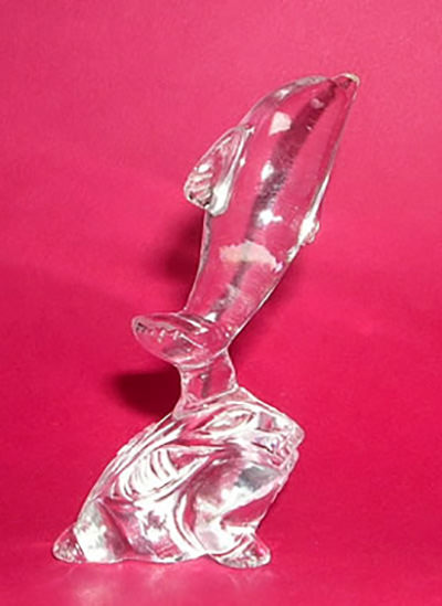 Crystal Dolphin on Frog Image