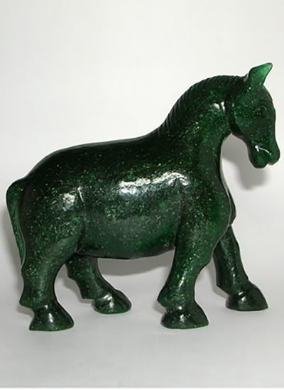 Large Green Aventurine Horse Image