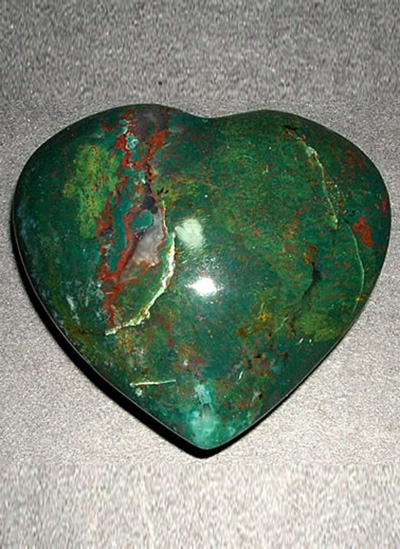 64 mm Blodstone Agate Heart Image