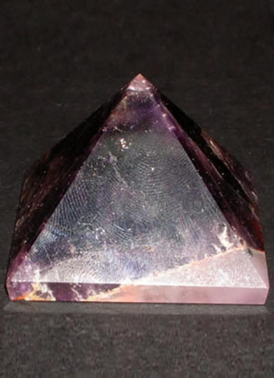 Amethyst Pyramid with Agate Base Image