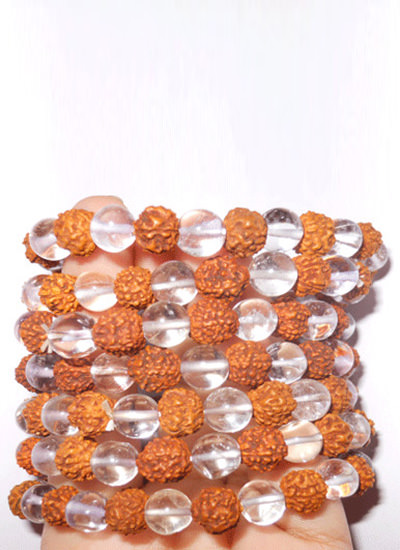 Crystal Rudraksh Bracelet Set of 7 Image