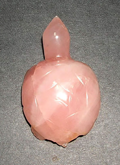 Rose Quartz Crystal Tortoise Image