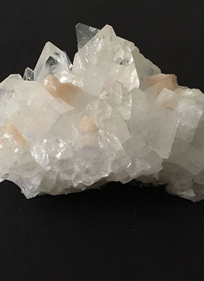 Apophyllite cluster with stilbite Image