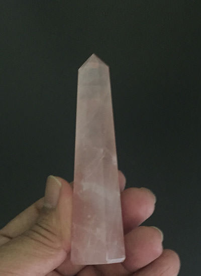 12 Cm Rose Quartz Tower Image