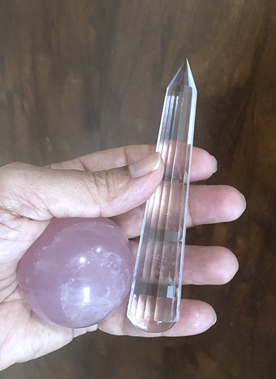 Set of Pranic healing crystals Image