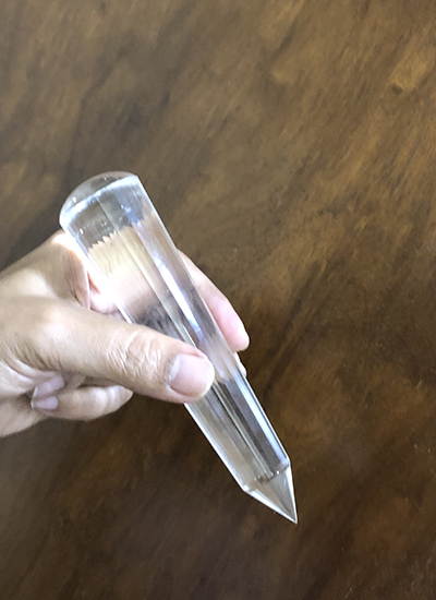 245 grams quartz crystal wand Image
