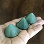 Set of 9 Medium Green Aventurine diamond shape extractors Image