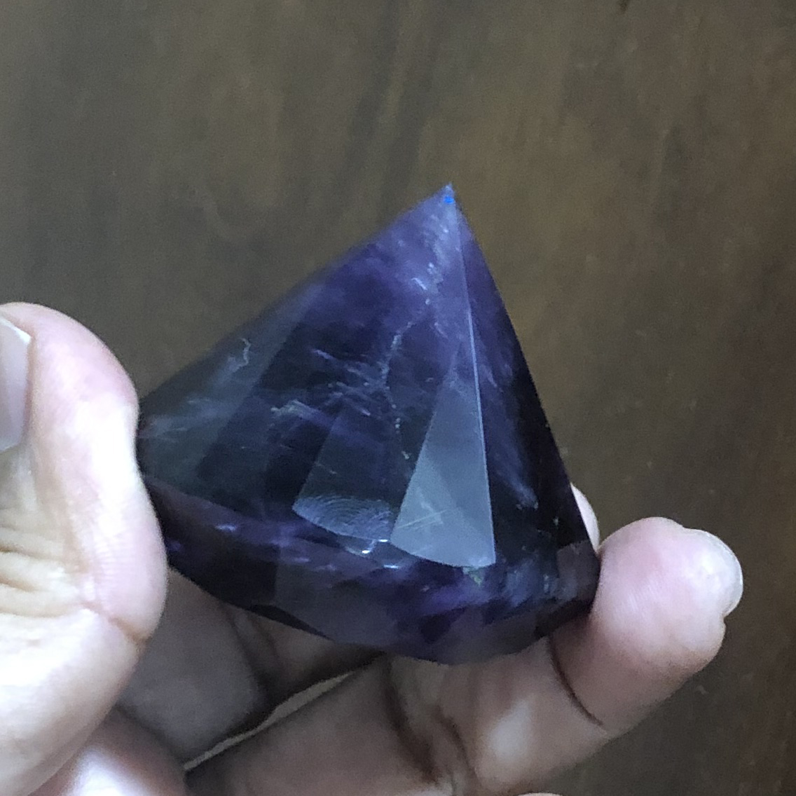 130 grams  big Amethyst Diamond shape Image