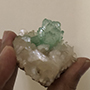 Stunning Green apophyllite on stilbite Image
