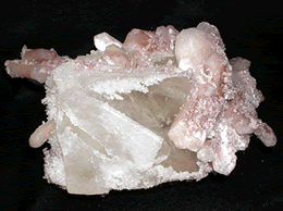 Related Calcite Trapped in Stilbite