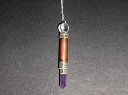 Related Copper Pendulum with Amethyst Base